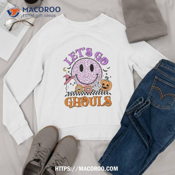 Let’s Go Ghouls Funny Pumpkin Ghost Halloween Kids Shirt