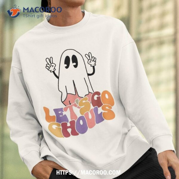 Let’s Go Ghouls Halloween Ghost Outfit Costume Retro Groovy Shirt