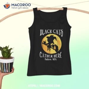 let the witches of salem don witchy t shirts and gather with black cats this halloween in salem ma tank top