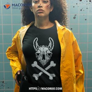 llama pirate lazy halloween costume animal skull cross bones shirt skeleton masks tshirt 2