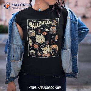 long live halloween pumpkin cat witch shirt tshirt