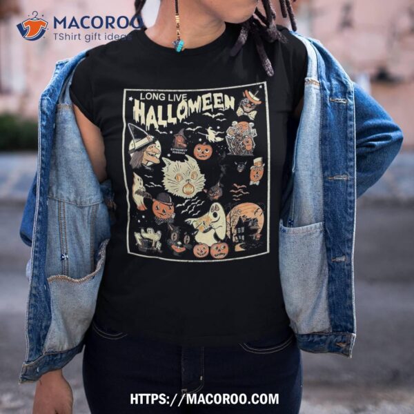 Long Live Halloween Pumpkin Cat Witch Shirt