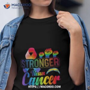los angeles chargers stronger than cancer shirt tshirt