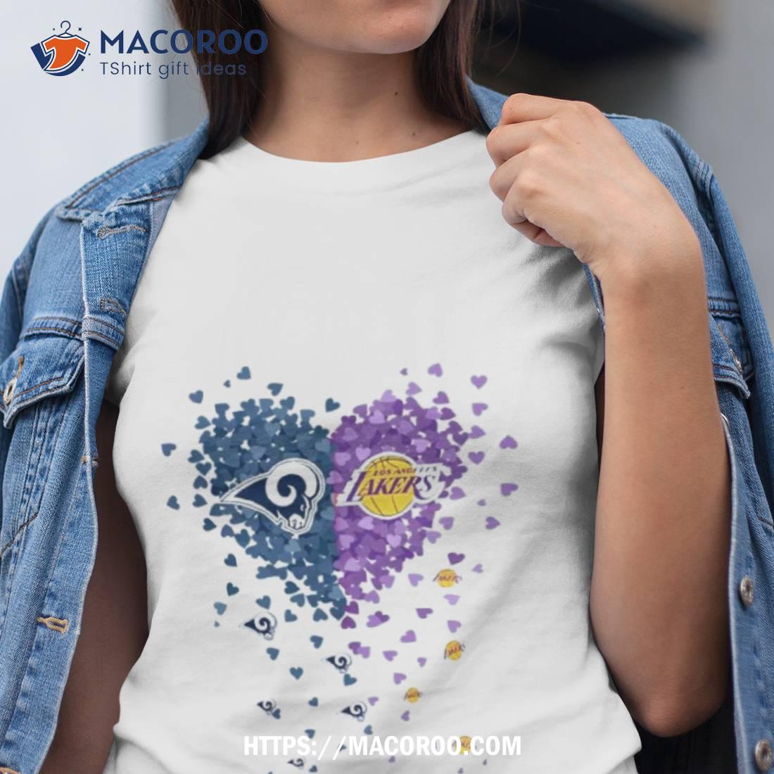 Los Angeles Rams Los Angeles Lakers Tiny Heart Shape 2023 Shirt