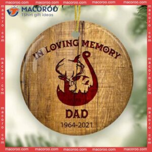 Loss Of Dad Gift, Memorial Gift,personalized Hunting Fishing Ornament, Christmas Keepsake