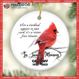 Loss Of Loved One,red Cardinal Memorial Ornament, In Loving Memory, Remembrance Keepsake, Custom Christmas Sympathy Gift