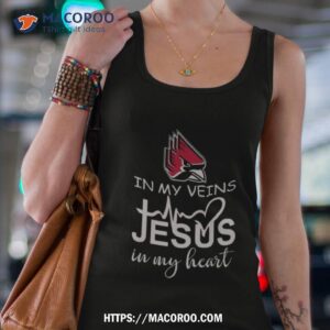 louisville cardinals logo 2023 in my veins jesus in my hearshirt tank top 4
