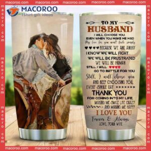 love my cowboy husband stainless steel tumbler 0