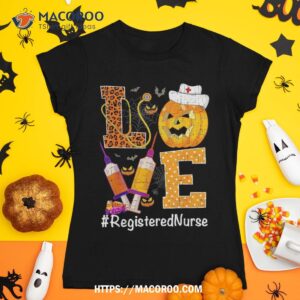 Love Nurse Life Pumpkin Leopard Halloween Registered Shirt