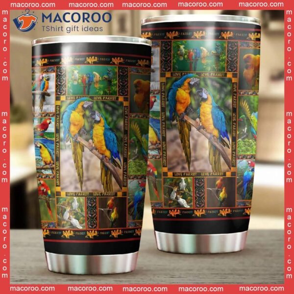 Love Parrot Stainless Steel Tumbler