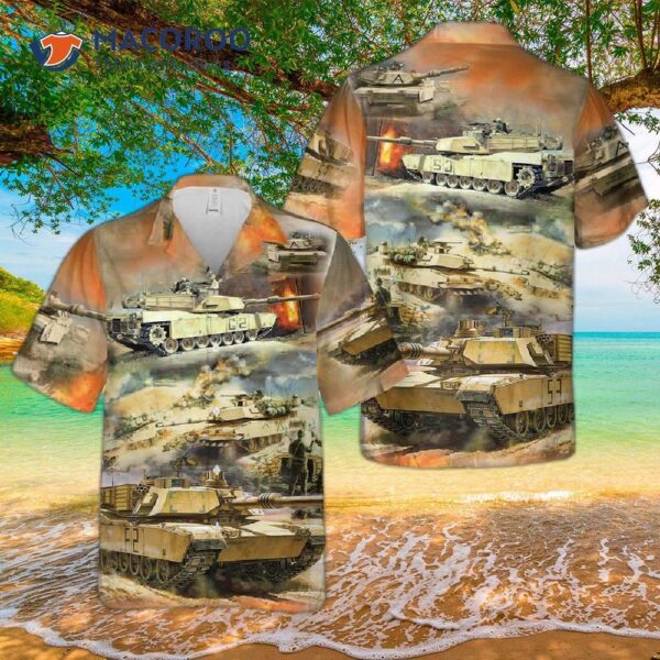 M1 Abrams Tank Hawaiian Shirt