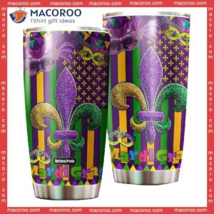 mardi gras american stainless steel tumbler 0