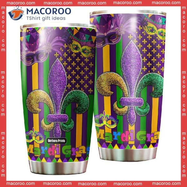 Mardi Gras American Stainless Steel Tumbler