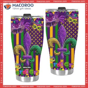 mardi gras american stainless steel tumbler 2