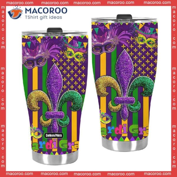 Mardi Gras American Stainless Steel Tumbler