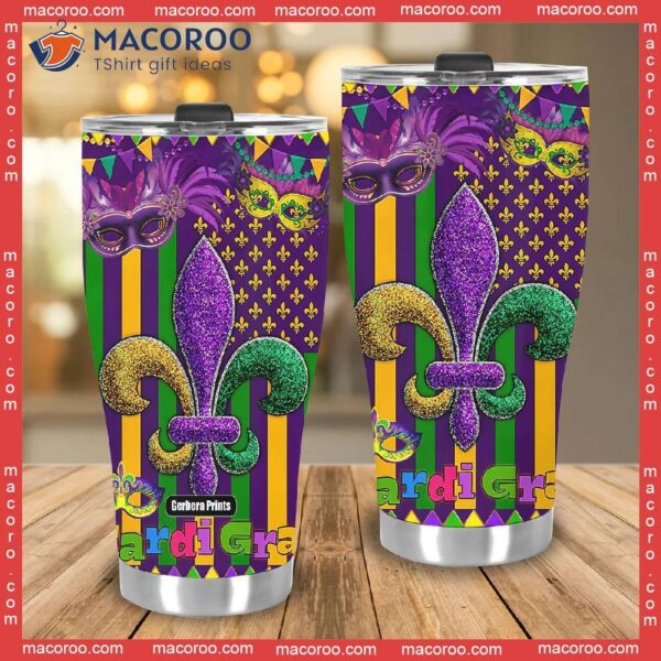 Mardi Gras American Stainless Steel Tumbler