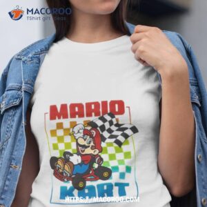 mario kart rainbow checkered flag 2023 shirt tshirt