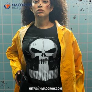 marvel punisher classic skull halloween costume shirt halloween skull tshirt 2