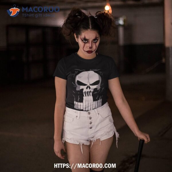 Marvel Punisher Classic Skull Halloween Costume Shirt, Halloween Skull