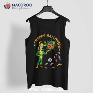 marvel studios loki happy halloween skull amp candy shirt skull pumpkin tank top