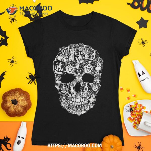 Matching Family Bernese Mountain Dog Skull Costume Halloween Shirt, Skeleton Head