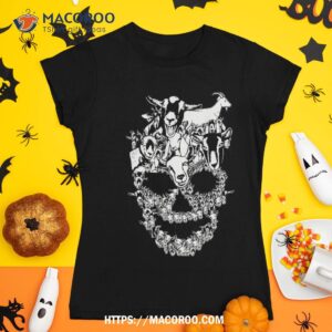 matching family goat skull costume halloween funny 2021 shirt skeleton masks tshirt 1