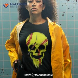 matching family softball skull costume halloween funny 2021 shirt skeleton head tshirt 2