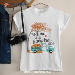 Meet Me At The Pumpkin Patch Halloween Vintage Truck Fall Shirt