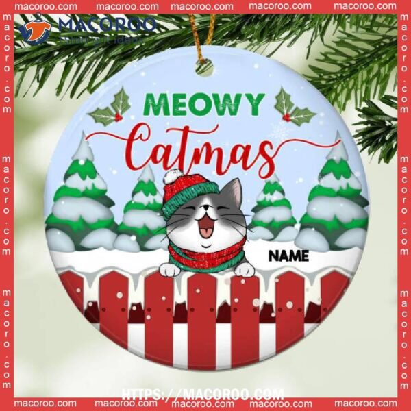 Meowy Catmas, Winter Bauble, Bengals Christmas Ornaments
