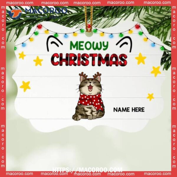 Meowy Christmas, Little Stars Shaped Metal Ornament, Kitten Ornaments