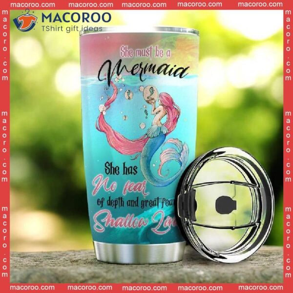 Mermaid No Fear Stainless Steel Tumbler