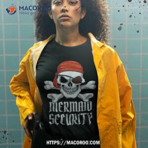 mermaid security pirate halloween skull eyepatch shirt sugar skull pumpkin tshirt 2