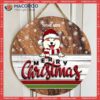 Merry Christmas, Dark Pale Wooden, Personalized Dog Christmas Wooden Signs