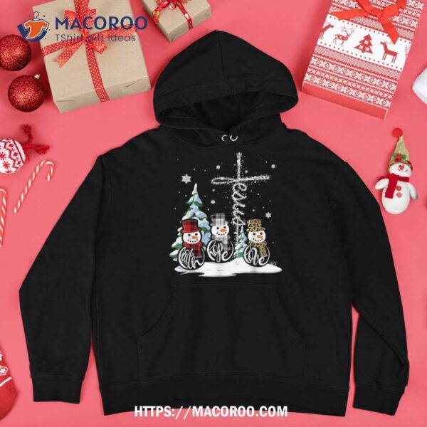 Merry Christmas Snow Faith Hope Love Apparel Shirt, Snowman T Shirt