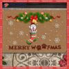 Merry Woofmas Dogs On Socks Front Door Mat,christmas Personalized Doormat, Gifts For Dog Lovers