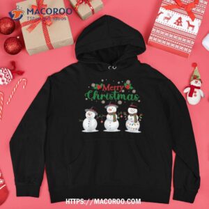 mery christmas funny snow winter cute shirt christmas snowman hoodie