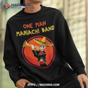 mexican halloween one man mariachi band skull costume shirt halloween skull sweatshirt