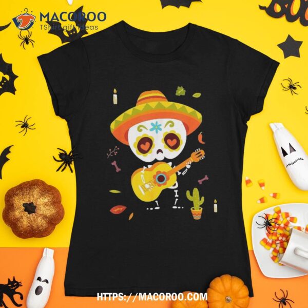 Mexican Shirt Dia De Los Muertos Kids Skeleton Sugar Skull, Scary Skull