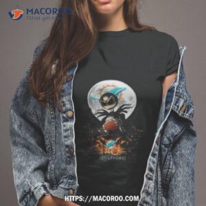Miami Dolphins Jack Skellington Halloween Art Design Shirt