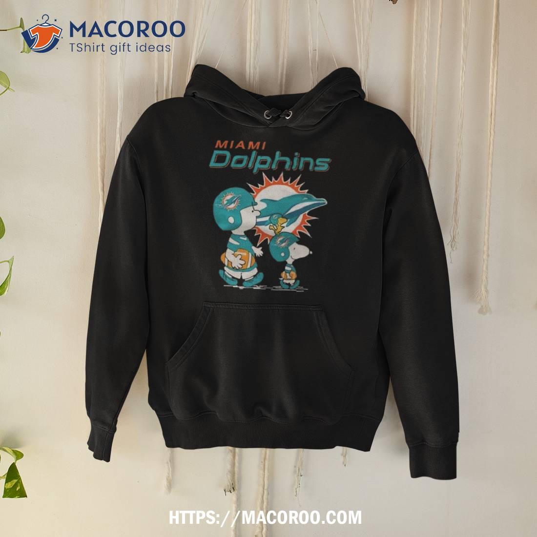 Miami Dolphins Peanuts Snoopy Charlie Brown And Woodstock Shirt