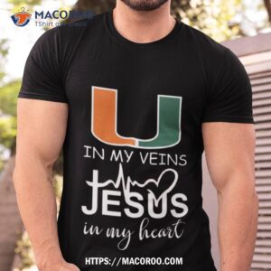 Miami Hurricanes Logo 2023 In My Veins Jesus In My Hearshirt