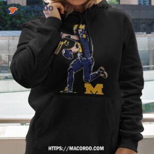 Michigan Football Jj Mccarthy Superstar Pose Photo Design Shirt
