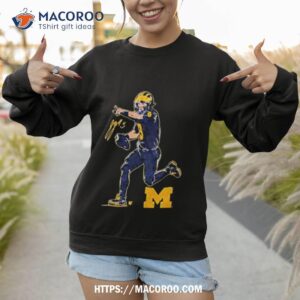michigan football jj mccarthy superstar pose photo design shirt sweatshirt