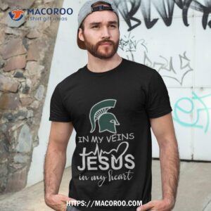 Michigan State Spartans Logo 2023 In My Veins Jesus In My Hearshirt