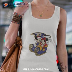 mickey minnie santa ride sleigh christmas baltimore ravens 2023 shirt tank top 4