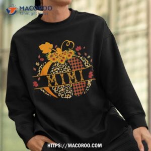 mimi leopard pumpkin for grandma halloween fall season shirt sweatshirt