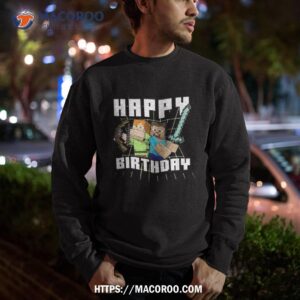 minecraft alex steve happy birthday shirt sweatshirt