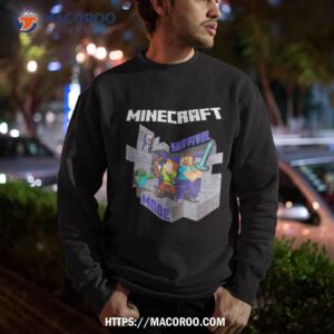 minecraft boys alex steve sword black game t shirt sweatshirt
