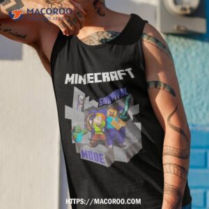 minecraft boys alex steve sword black game t shirt tank top 1