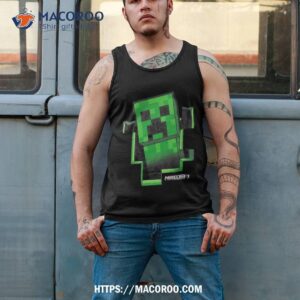 minecraft boys creeper inside black t shirt tank top 2